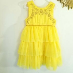 💕Disney Belle Princess Gold Tulle Dress Sz 5t